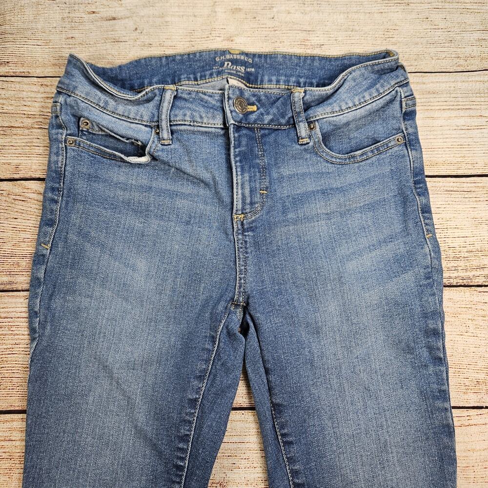 GH Bass Jeans Womens 0 Blue Skinny Mid Rise Medium Wash Casual Denim